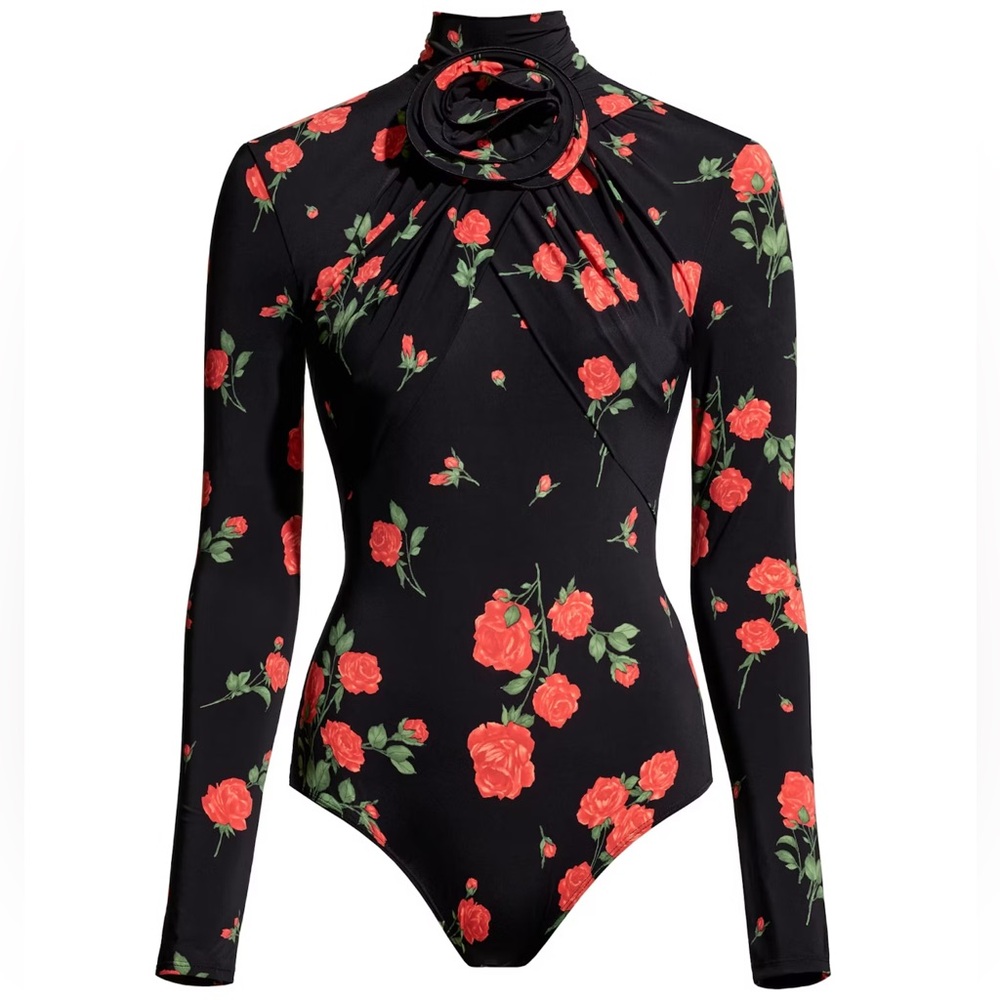 H&M x MAGDA BUTRYM rose turtle neck bodysuit